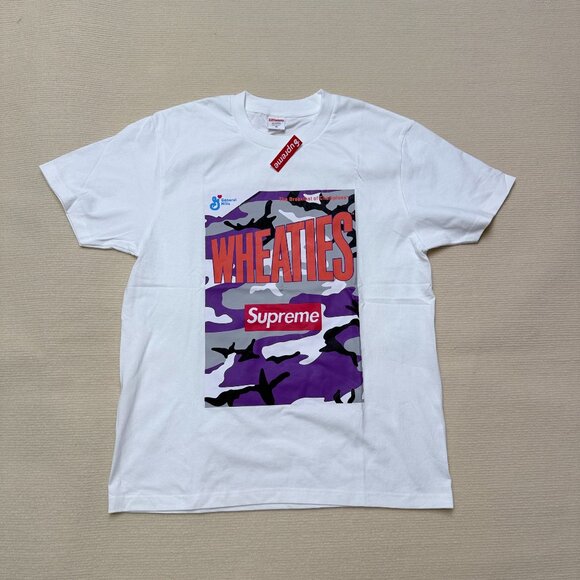Supreme x Wheaties Co branded Camouflage Printed T-shirt Size M - Picture 1 of 6